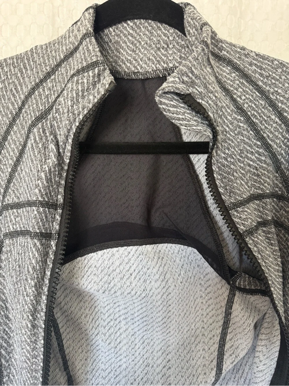 Lululemon Define Jacket Heathered Herringbone Black White Size 8